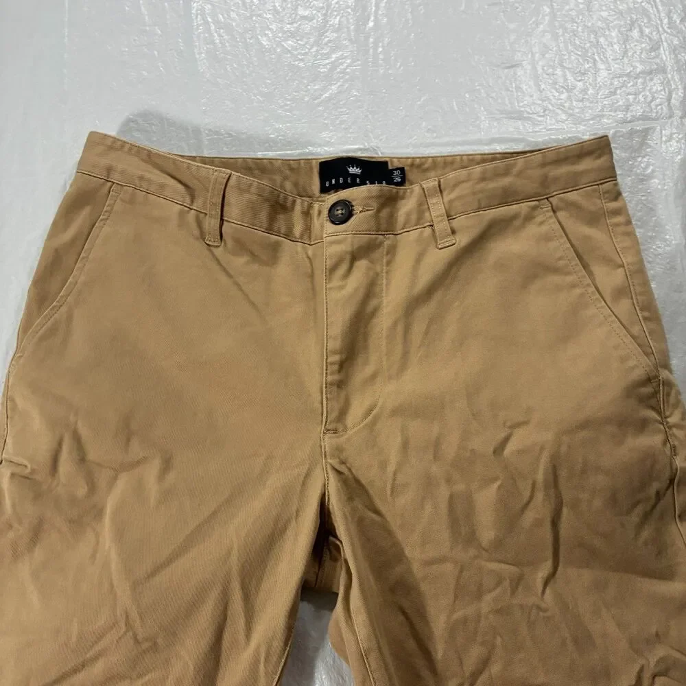 UNDER 510 Khaki Chino Pants Size 30x26 (32x26) Cotton Lycra Stretch Fit Men's
